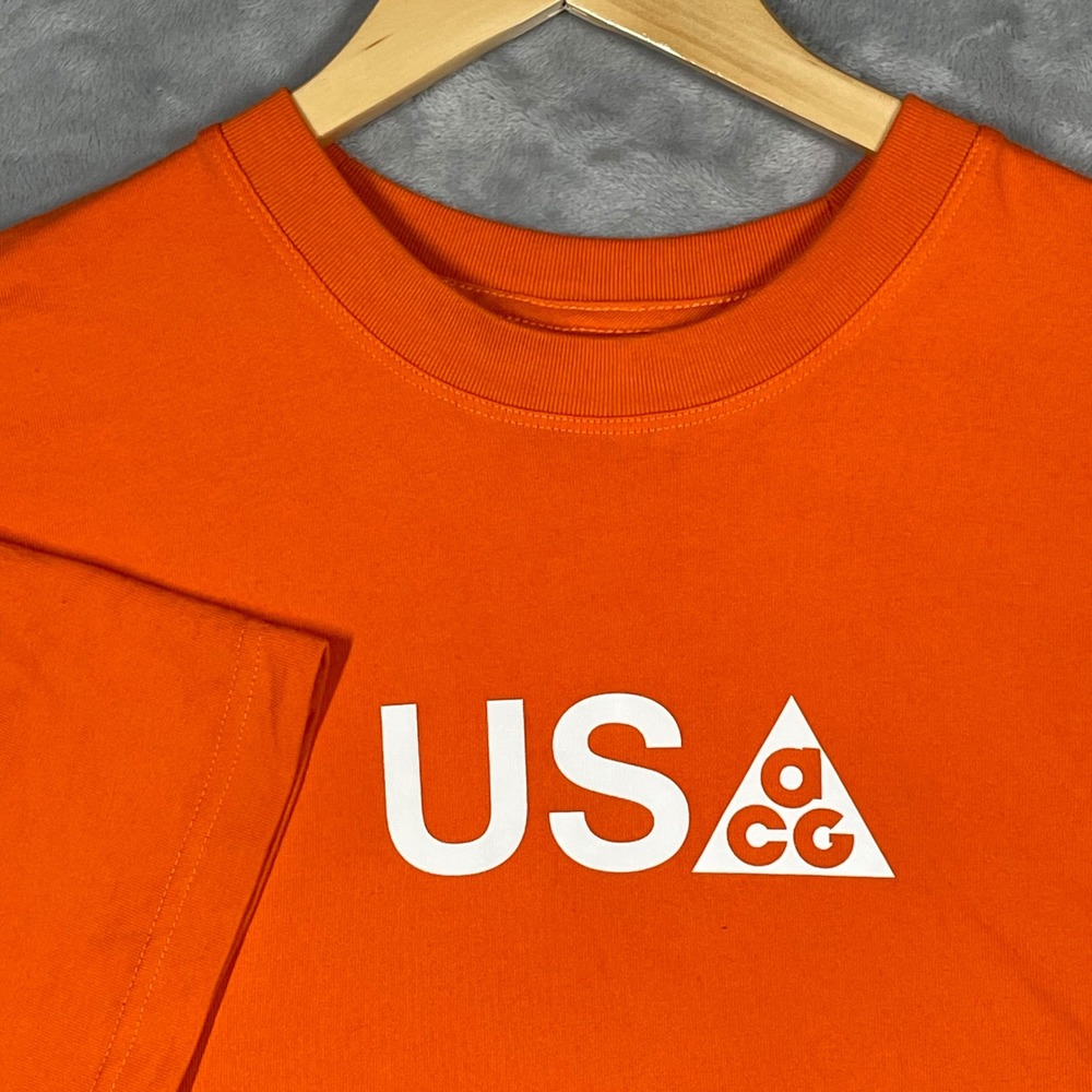 Nike ACG USA Olympic Team Dri-FIT Orange Loose Fit Graphic T-Shirt XXL 4532